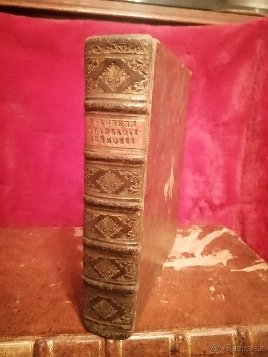 Stará hrubá vzácny kniha od Segneri 1748