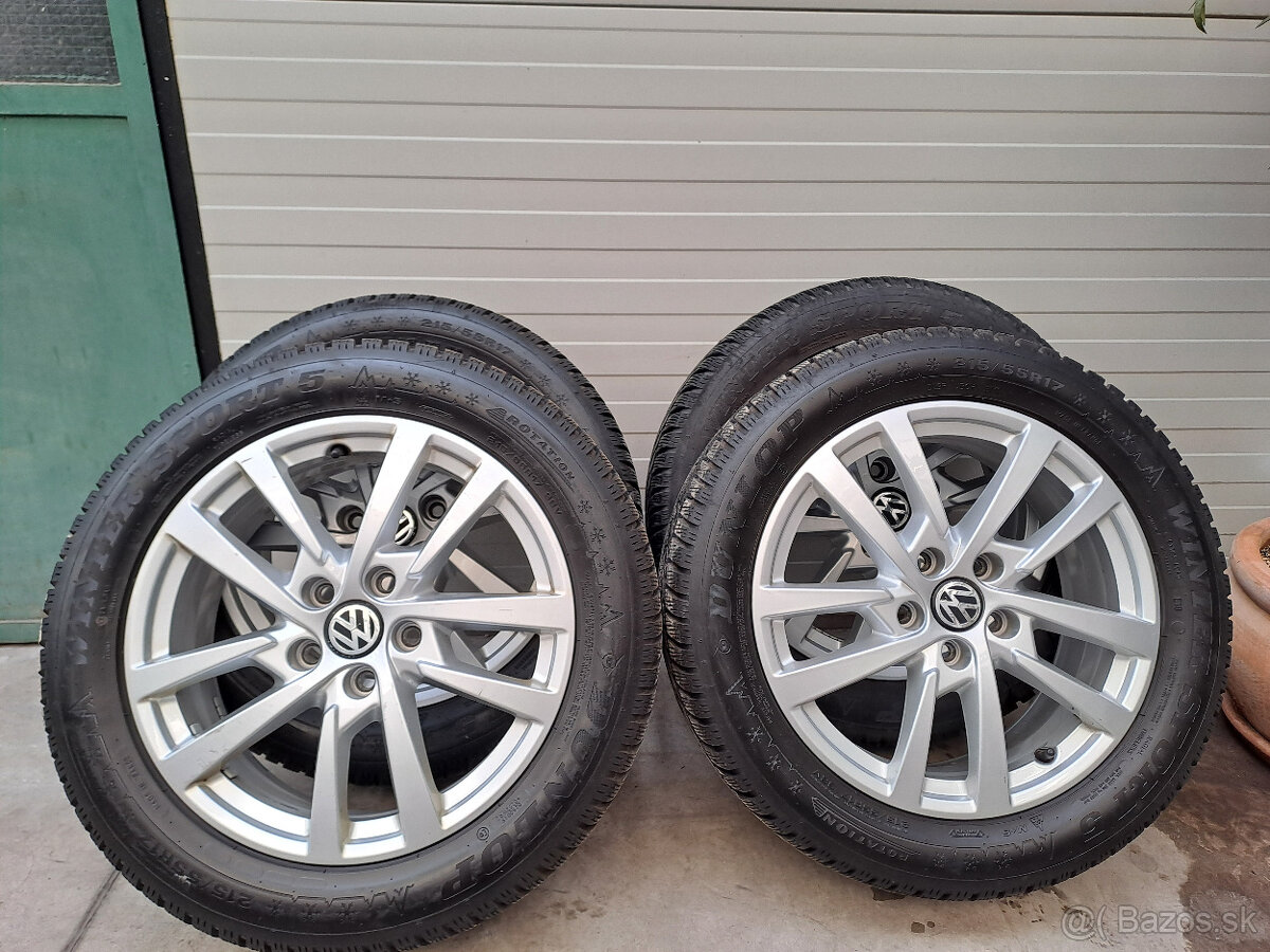 DISKY 5x112, ET 48, R17 + Zimné pneu 215/55 R17