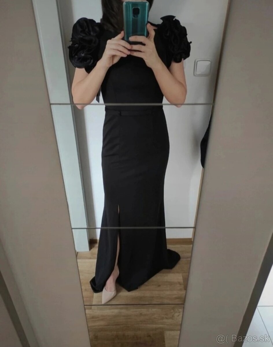 Luxusné čierne spoločenské šaty BASIX BLACK LABEL