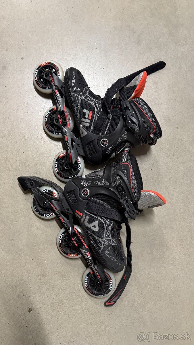 velkost 42. FILA KORCULE SKATES LEGACY PRO 100 BLACK/RED