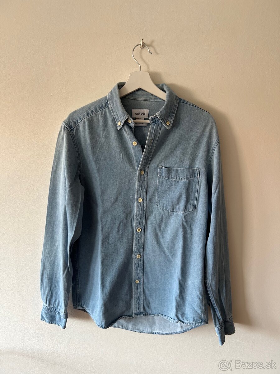 Pánska rifľová košeľa Pull&Bear (S) - TOP STAV
