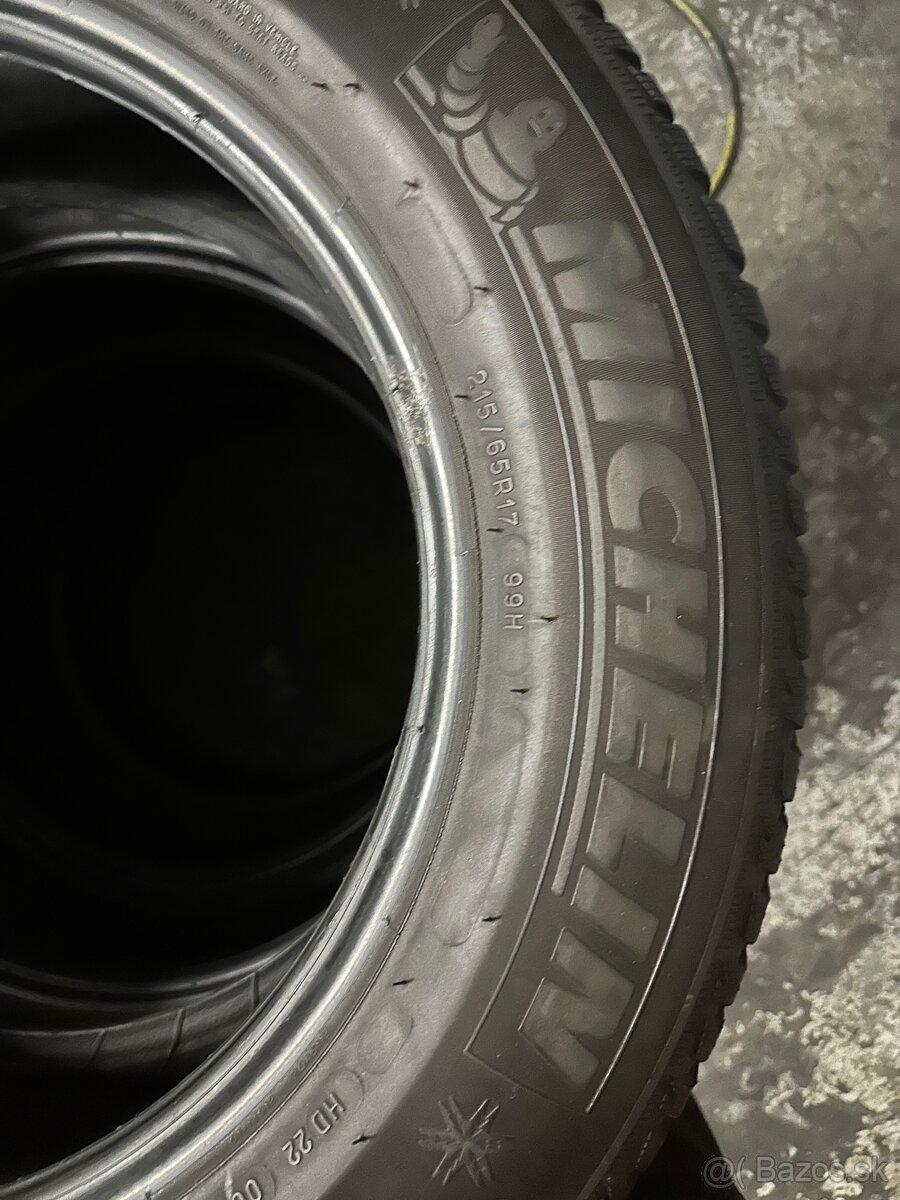 215/65 r17 zimné 4 ks MICHELIN dezén 6/8mm