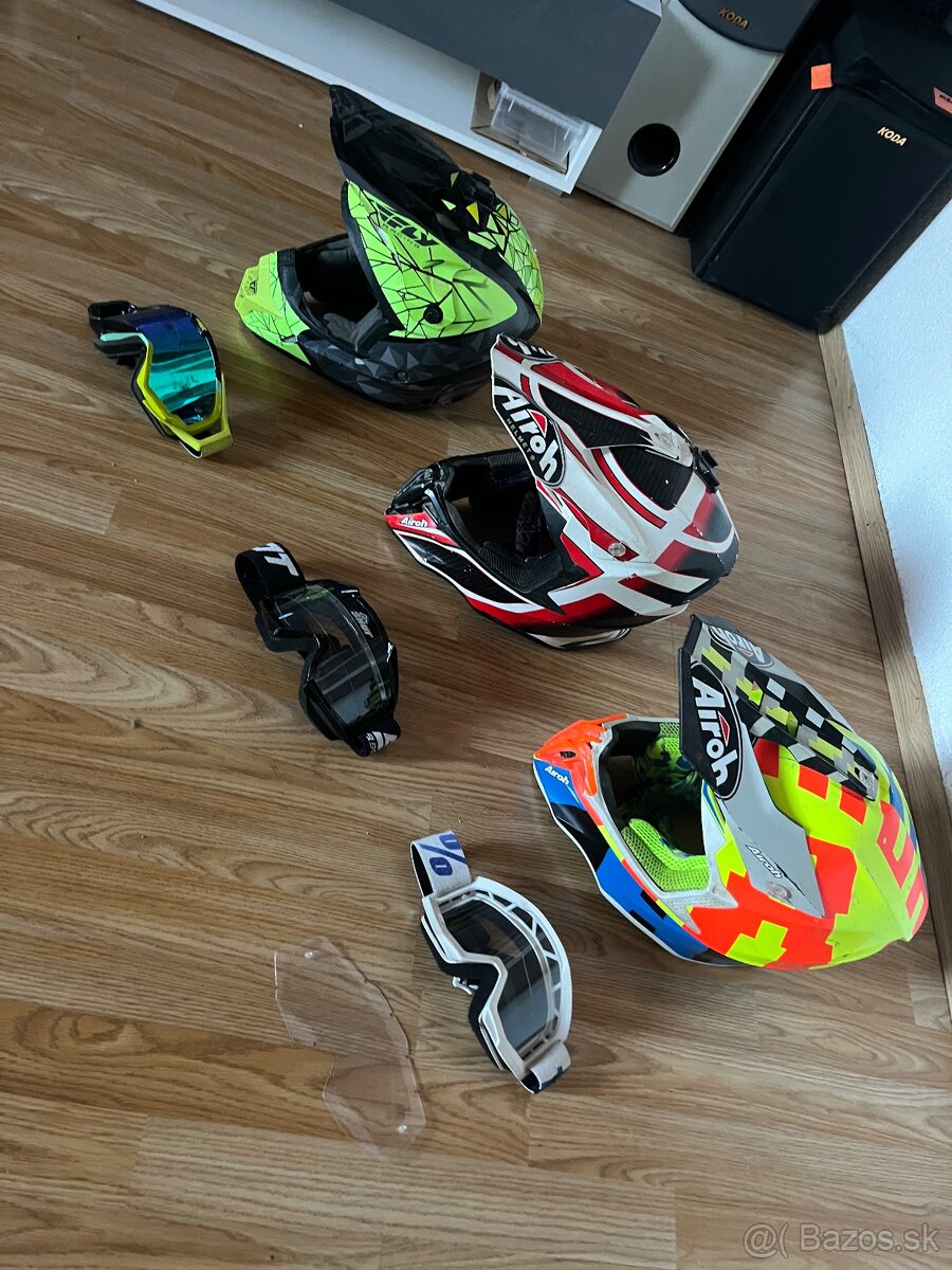 Prilby airoh Fly plus okuliare 100% set