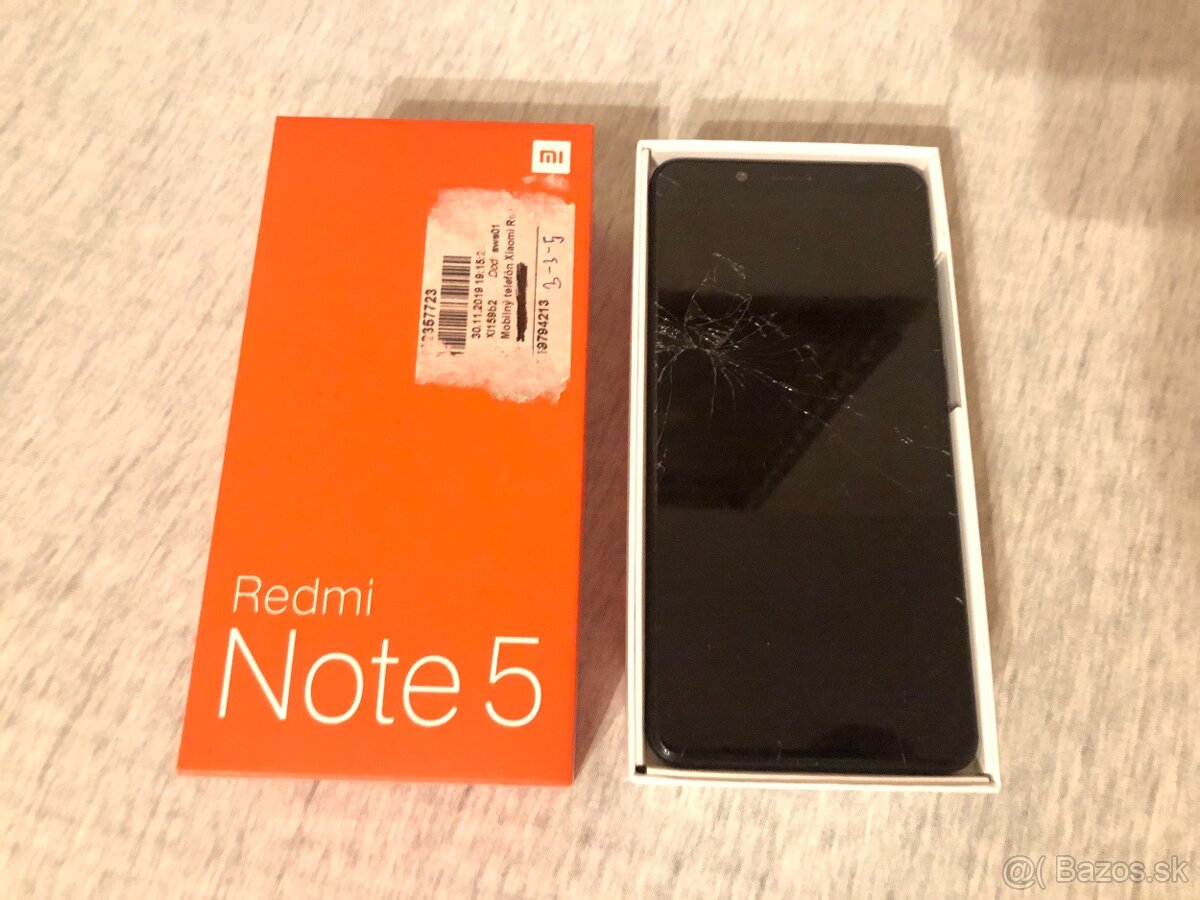 Xiaomi Redmi Note 5 / 64 GB - poškodený - Košice