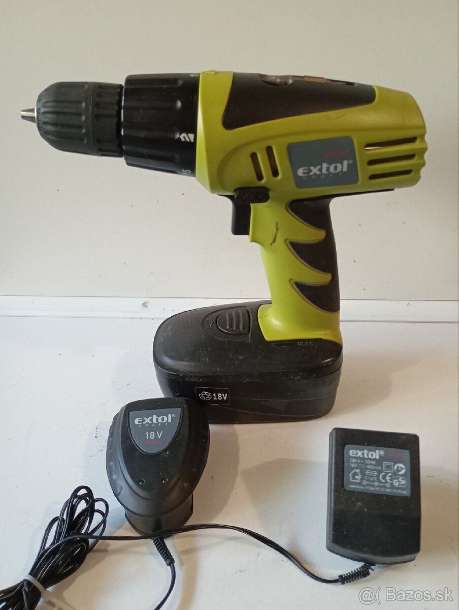 Akuskrutkovač 18v