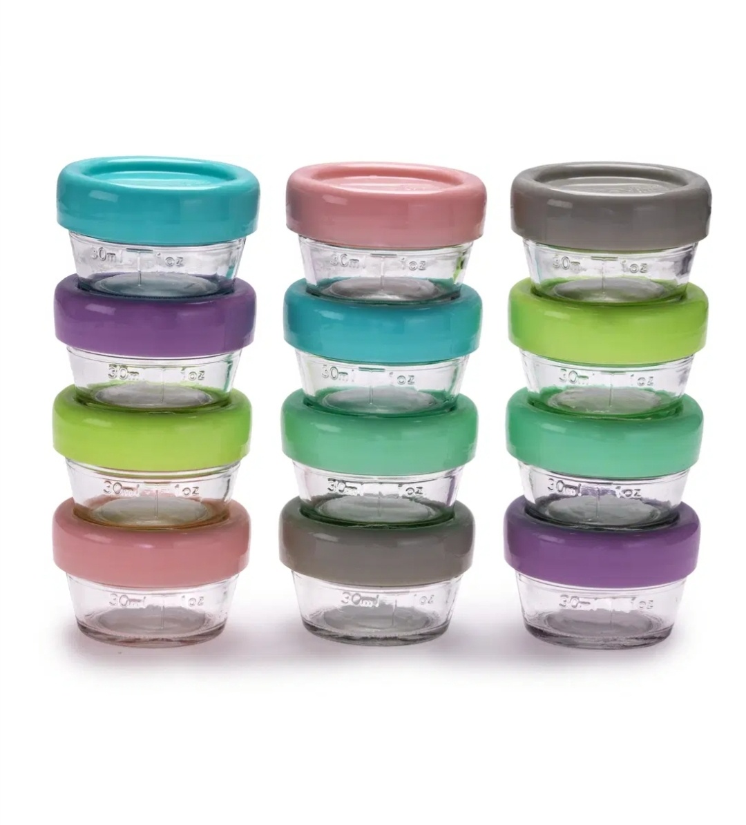 Sklenené dózičky Melii 59ml - 12ks