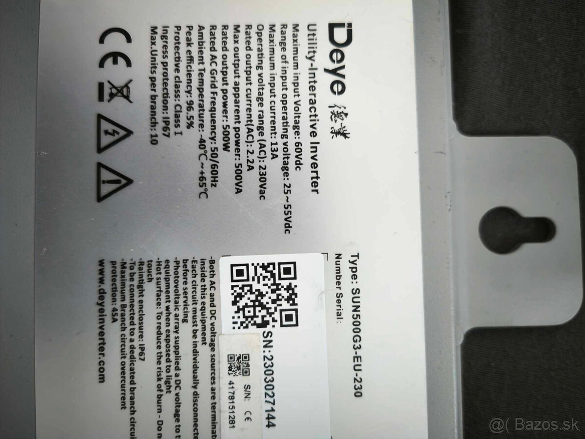 Mikroinvertor Deye SUN500G3-EU-230