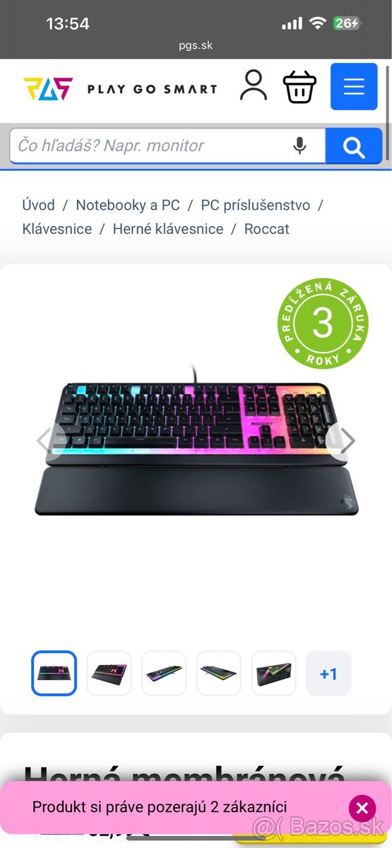 Roccat Klavesnica nevyuzita