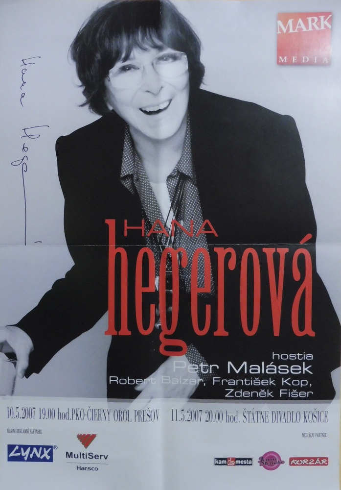 Hana Hegerová / osobne popdísaný koncertný plagát