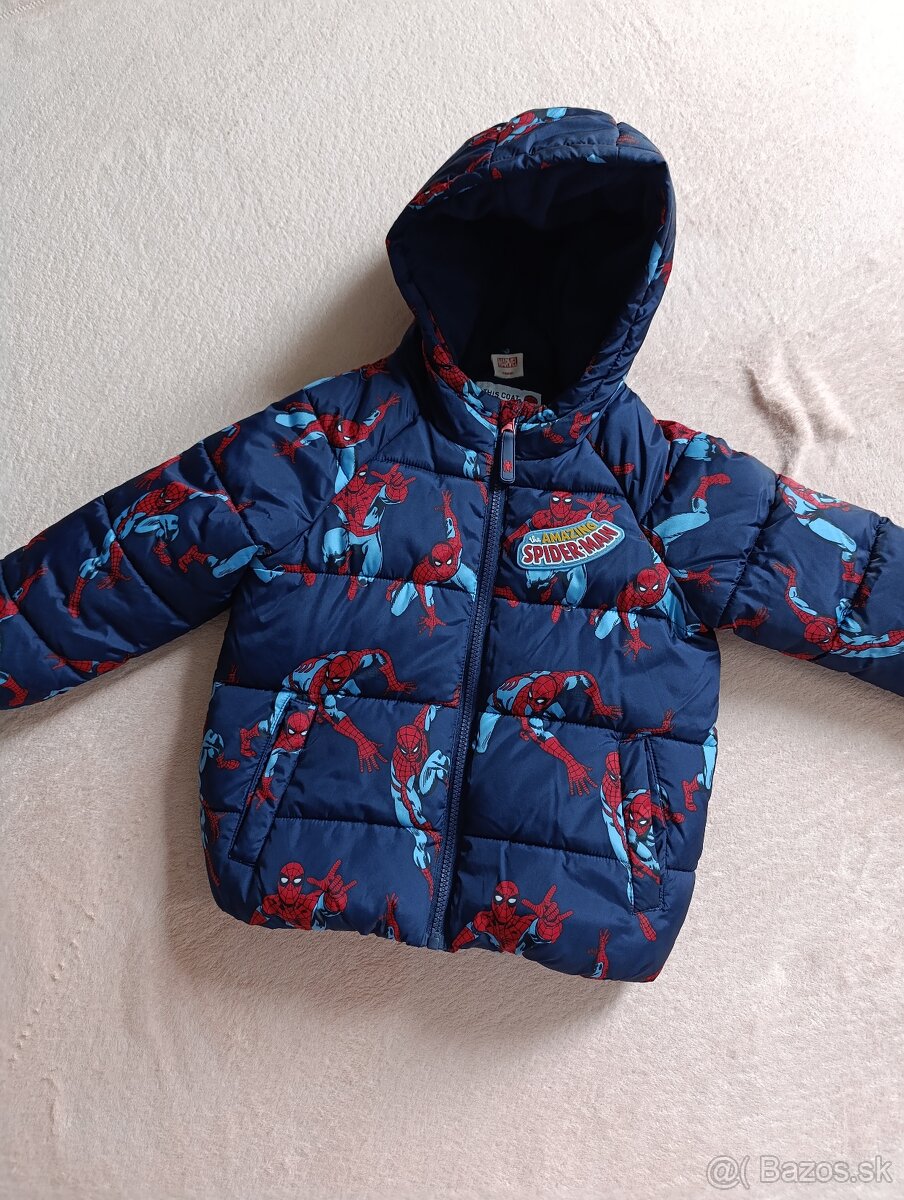 Zimná Spiderman bunda na 5-6 rokov