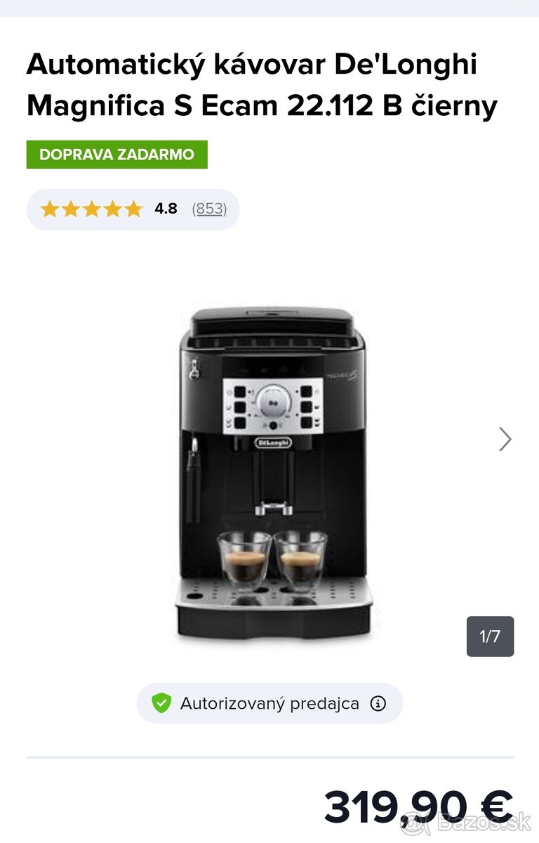 Kávovar De'Longhi Magnifica S Ecam