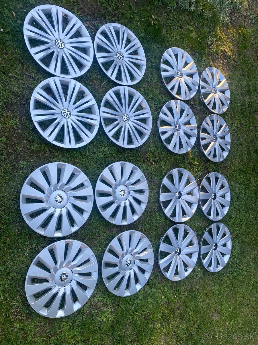 puklice na plechové disky R15;R16 originál vw