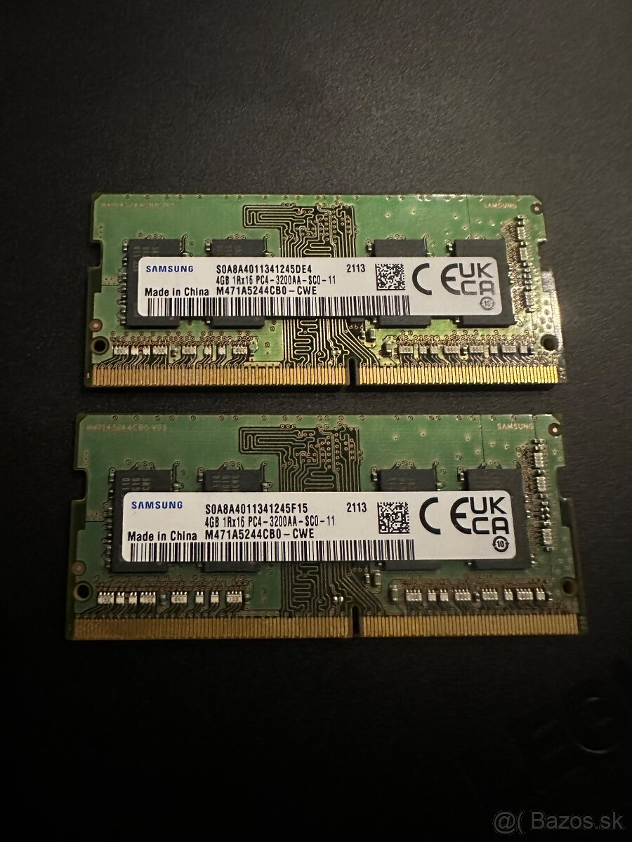 2x Samsung DDR4 4gb RAM laptop