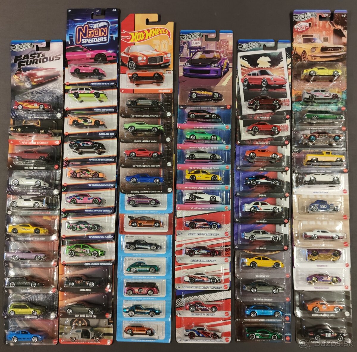 Hot Wheels kusovky zo sérií