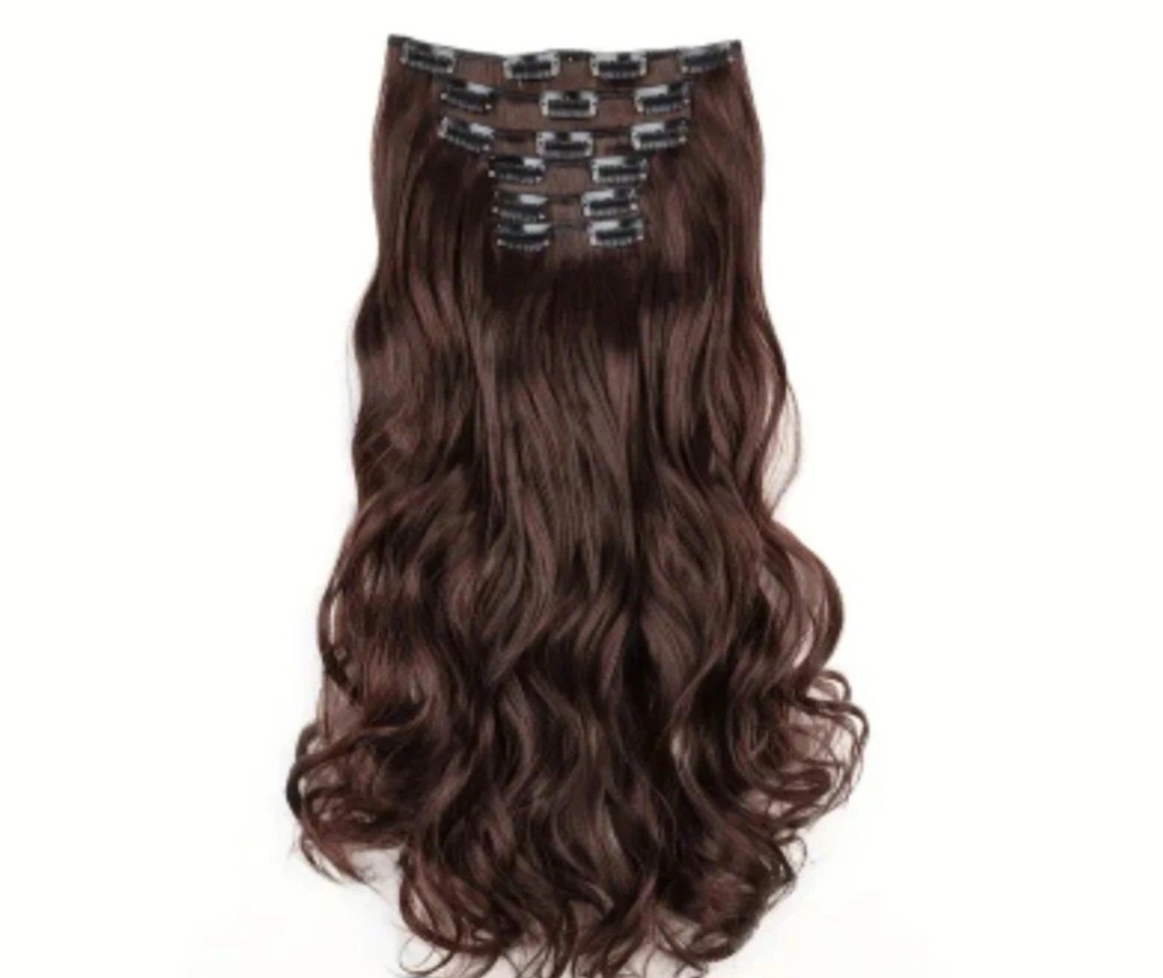 Príčesky na vlasy - hnedé