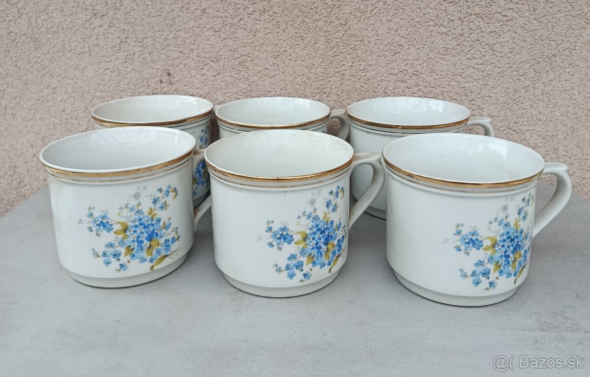 Hrnčeky Made In Czechoslovakia 6 kusov