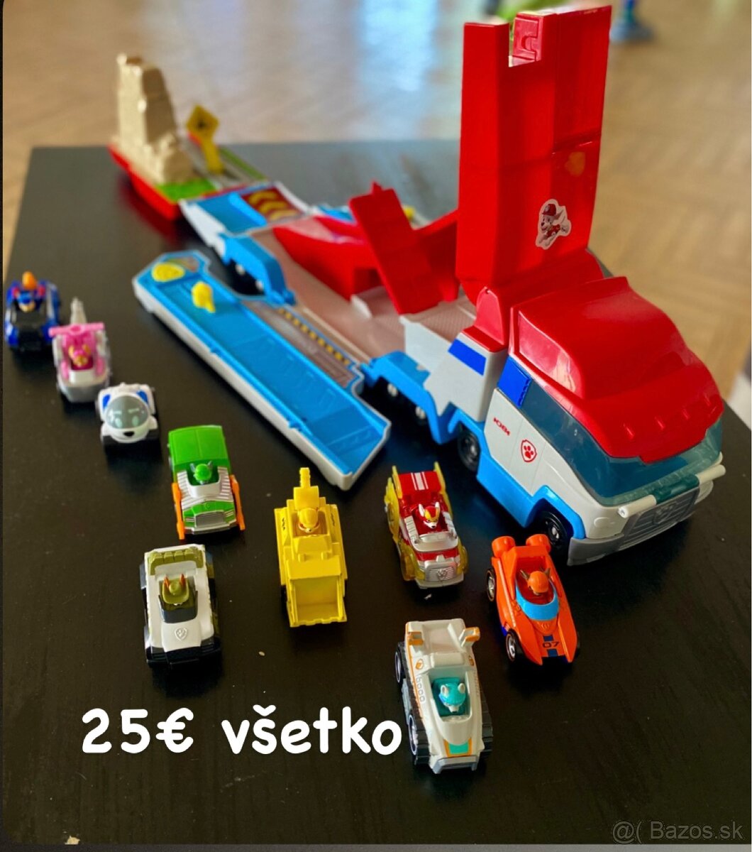 Paw patrol kamión s vystrelovacou plošinou.