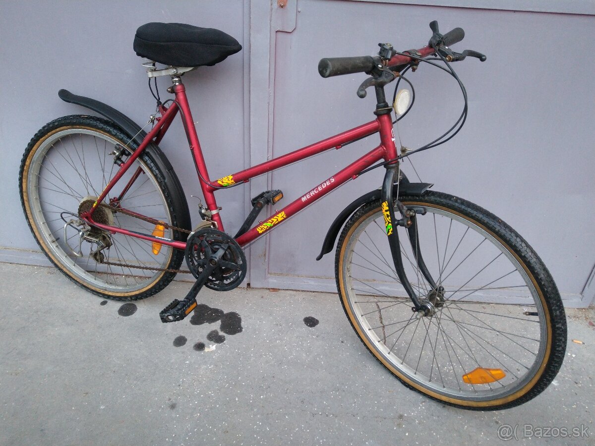 Predám dámsky horský retro bicykel SHIMANO(Mercedes),26"kol