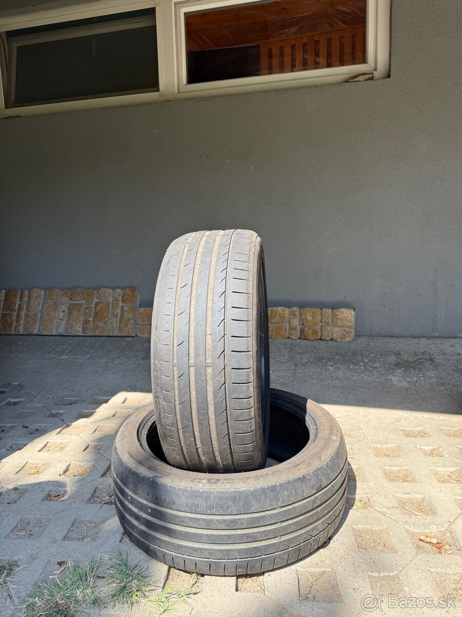 Predám málo použitè pneumatiky Tomason 225/45/18 letné 2x