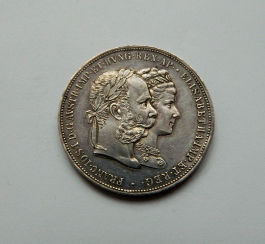 Predám 2 zlatník/florin 1879 str.svadba František Jozef I.