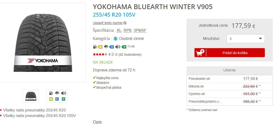 Pneu Yokohama BluEarth