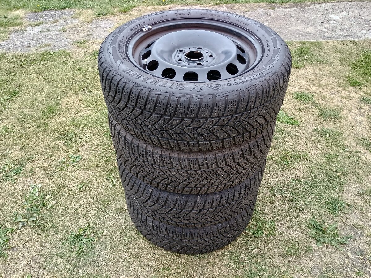Sada kolies Škoda Octavia 3, plechové disky +pneu 205/55 R16