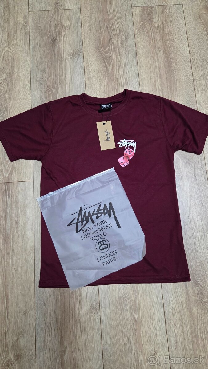 Stüssy Fuzzy Dice Tee burgundy/pink