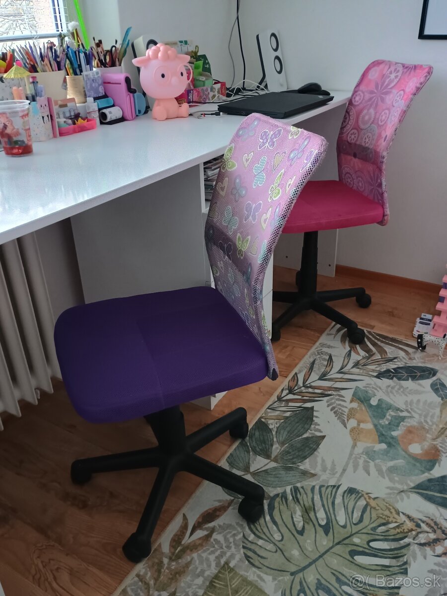 Detské kancelárske stoličky pre dievča