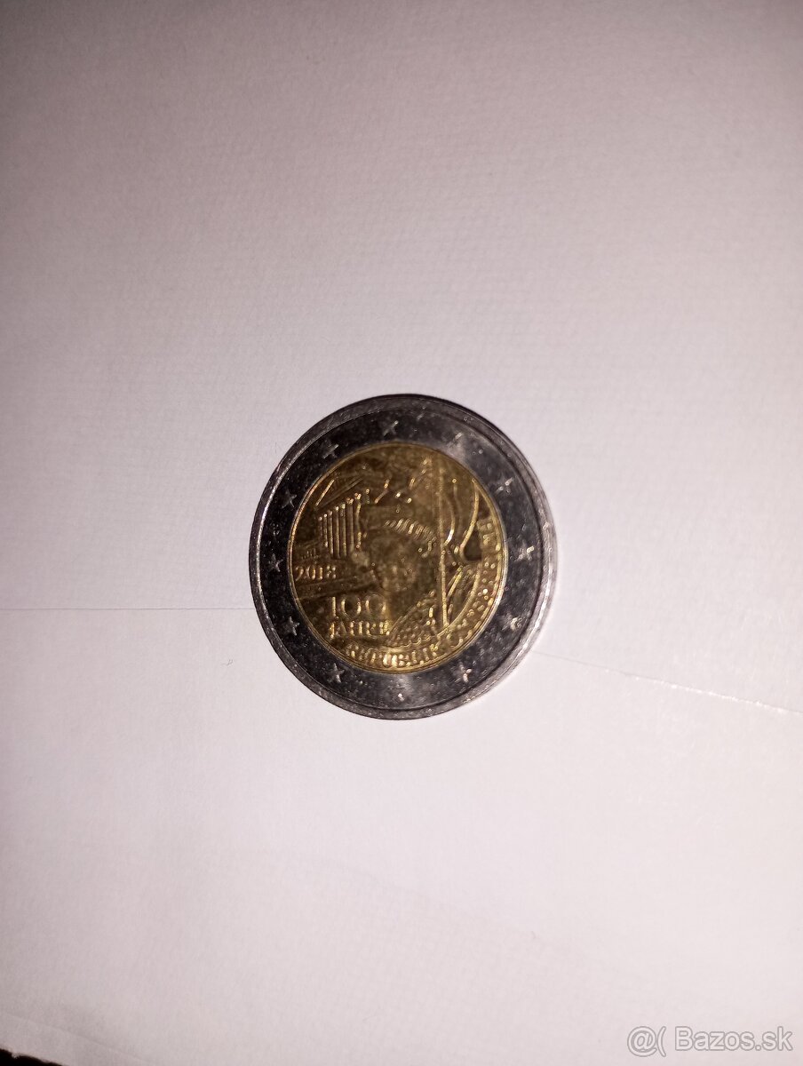 2€ minca 100rokov Rakúsko.