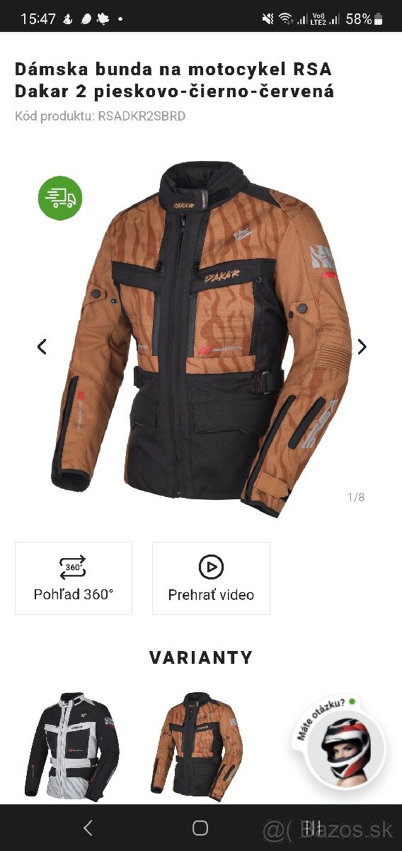 Ženská motorkarska bunda
