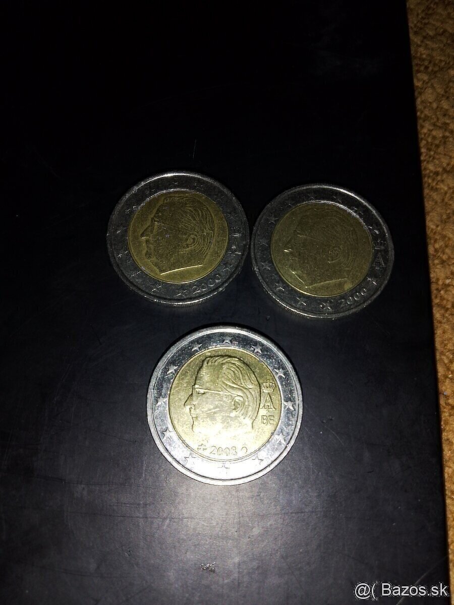 Predám 2eurove mince r.2000.2008