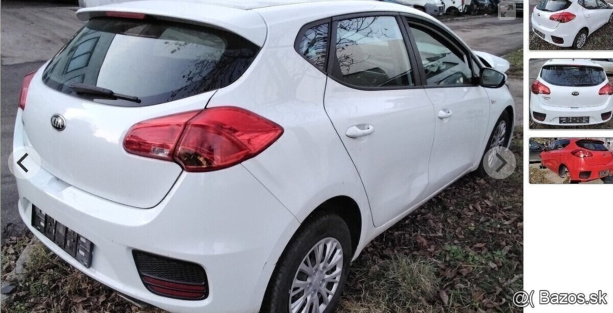 Kia Ceed 1.4 2016 predám MOTOR G4LC, PIATE DVERE, ZADNÝ NÁRA