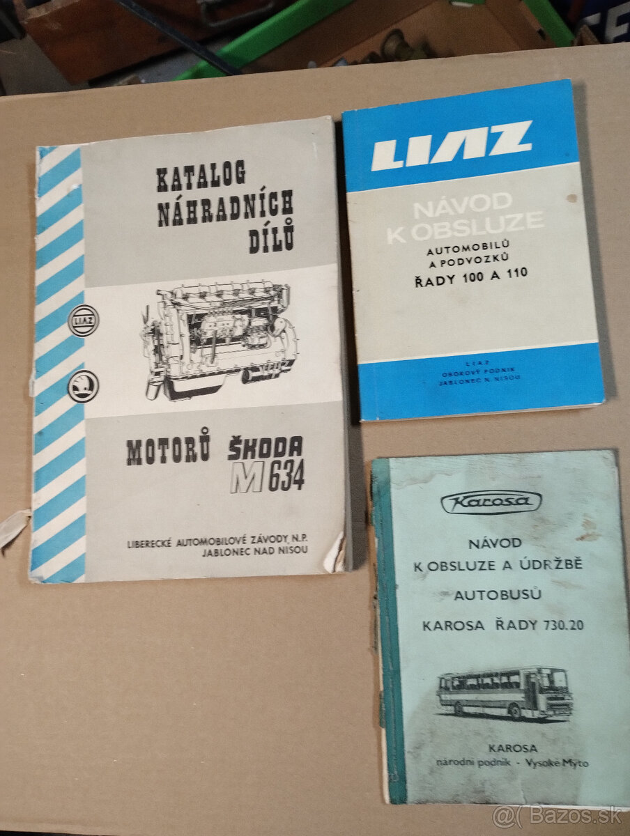Liaz 100 Karosa 730 návod k obsluhe,katalog M634