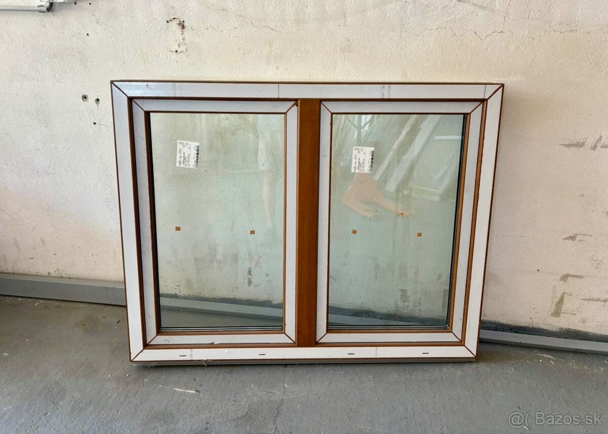 Plastové okno (nové) - farba zlatý dub