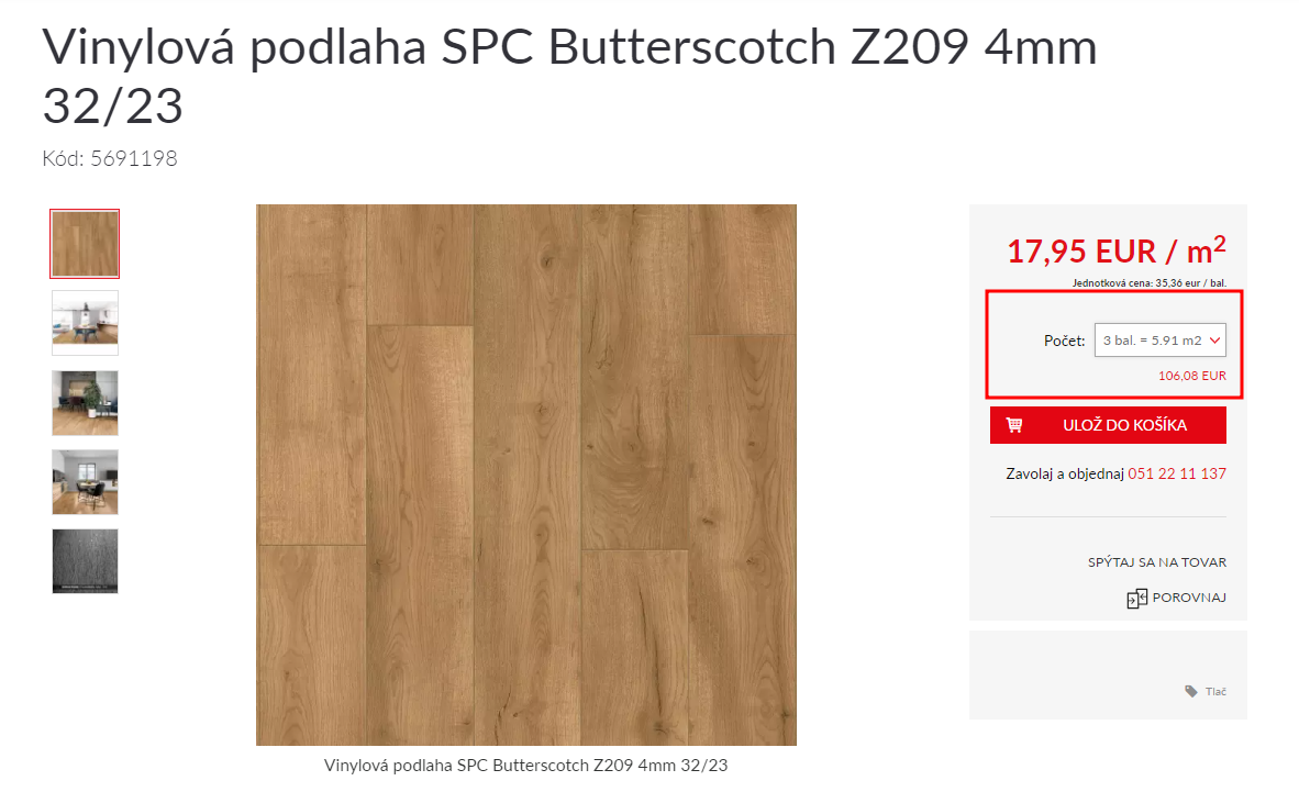 Vinylová podlaha SPC Butterscotch