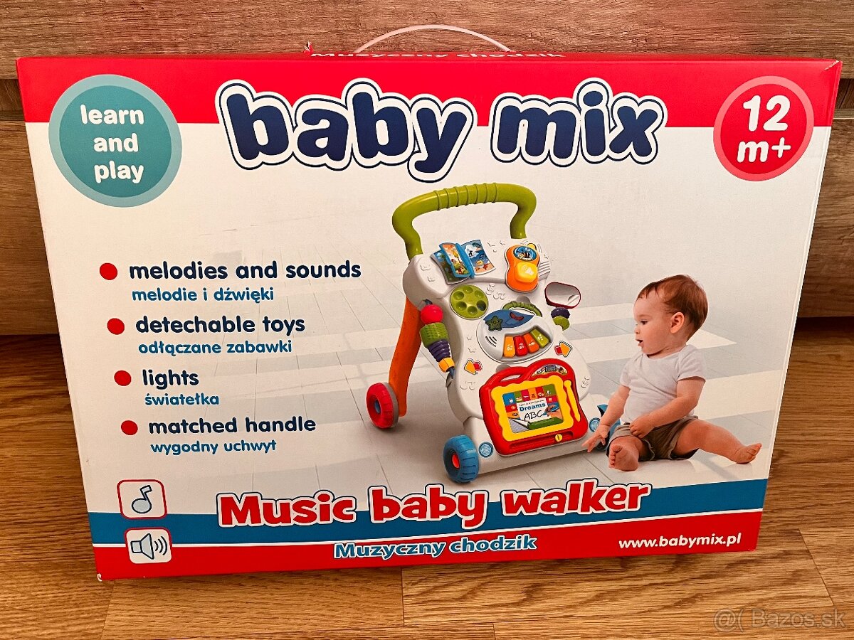 Detské hrajúce edukačné chodítko Baby Mix