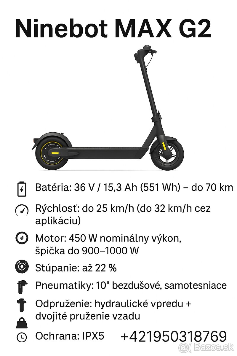 Na predaji elektro kolobežka Segway Ninebot MAX G2
