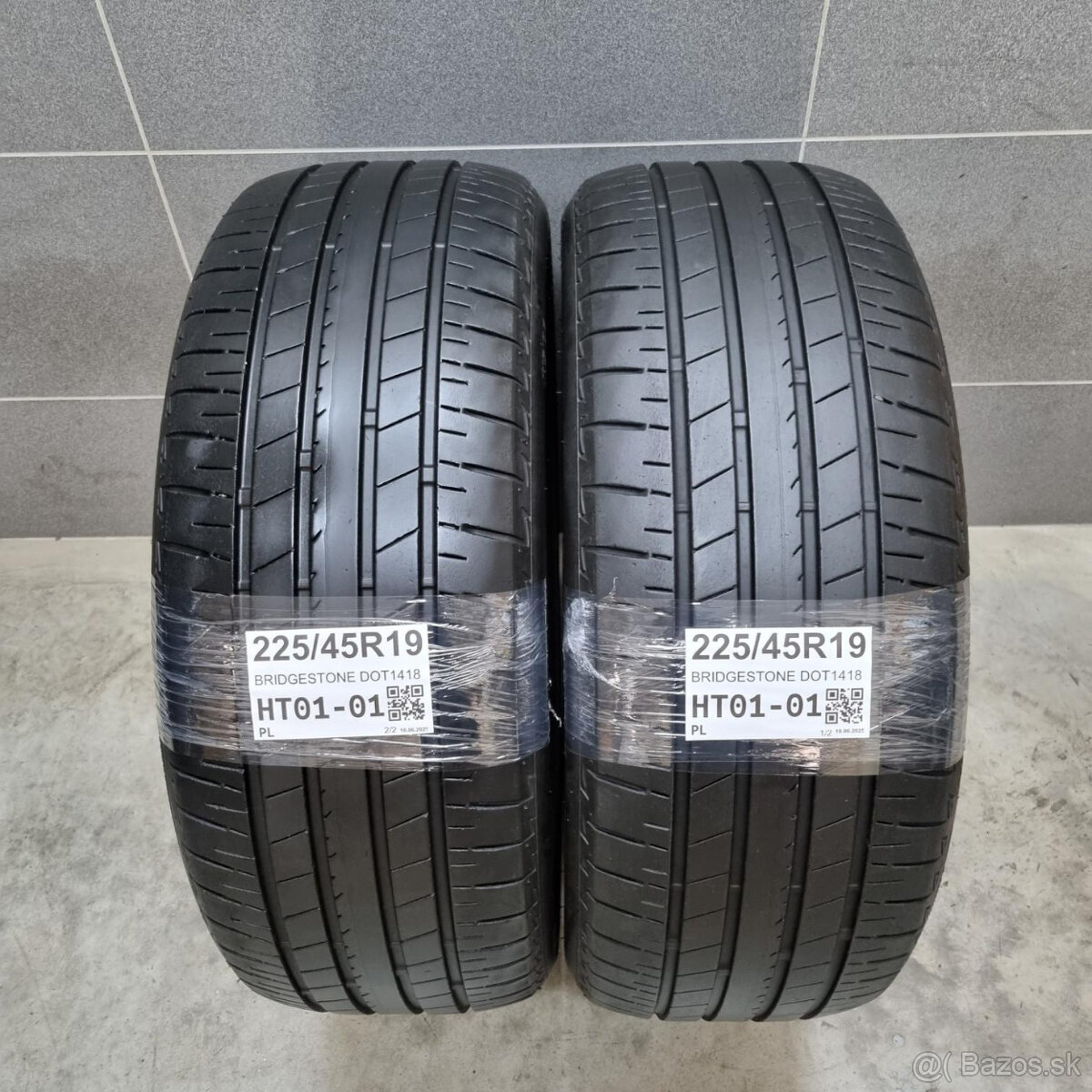 Letné pneumatiky 225/45 R19 BRIDGESTONE DOT1418
