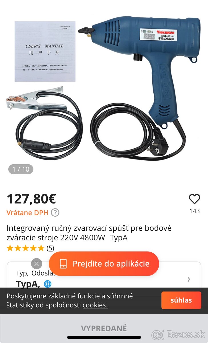 Elektrická zváračka + kabina + prilba + elektrody + kladivko