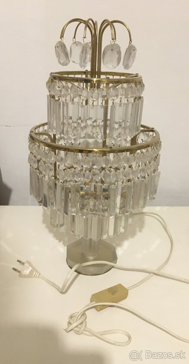 Stolná lampa krištálová
