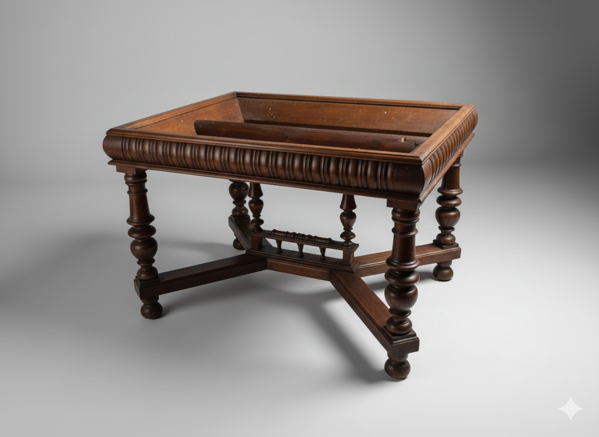 Predám štýlový drevený stôl B – ideálny projekt na renováciu