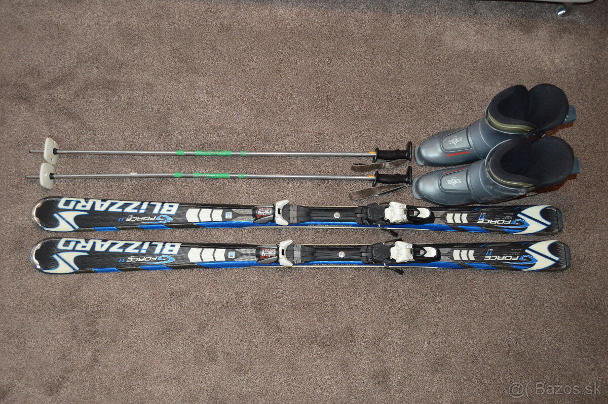Predám komplet lyže+lyžiarky+palice
