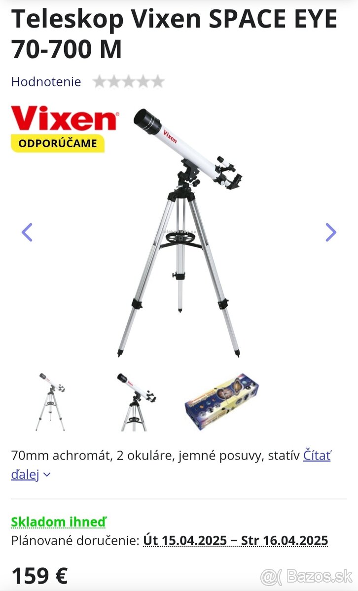 Teleskop hviezdny dalekohlad