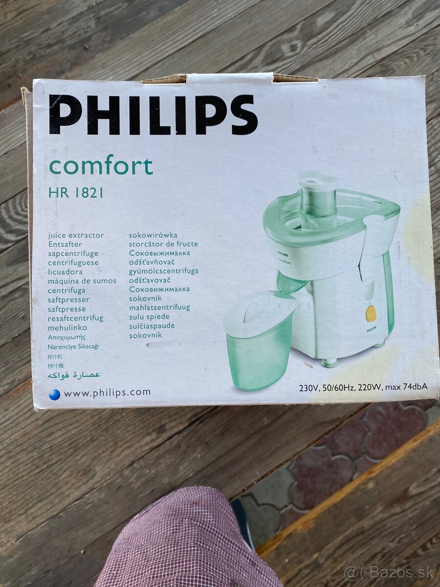 Odšťavovač Philips comfort HR1821
