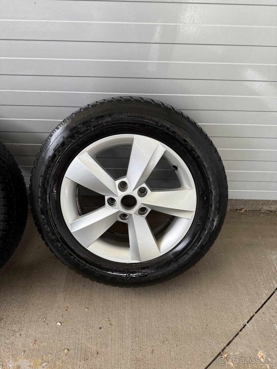 Predám hliníkové disky 16” so zimnými pneumatikami Dunlop –