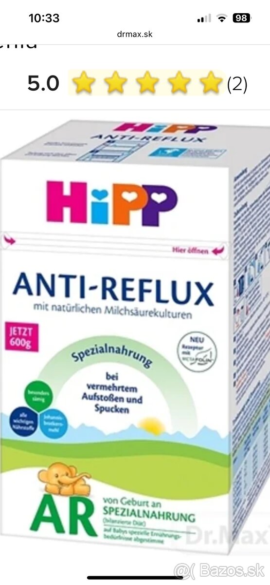 Predám Hipp Anti-reflux