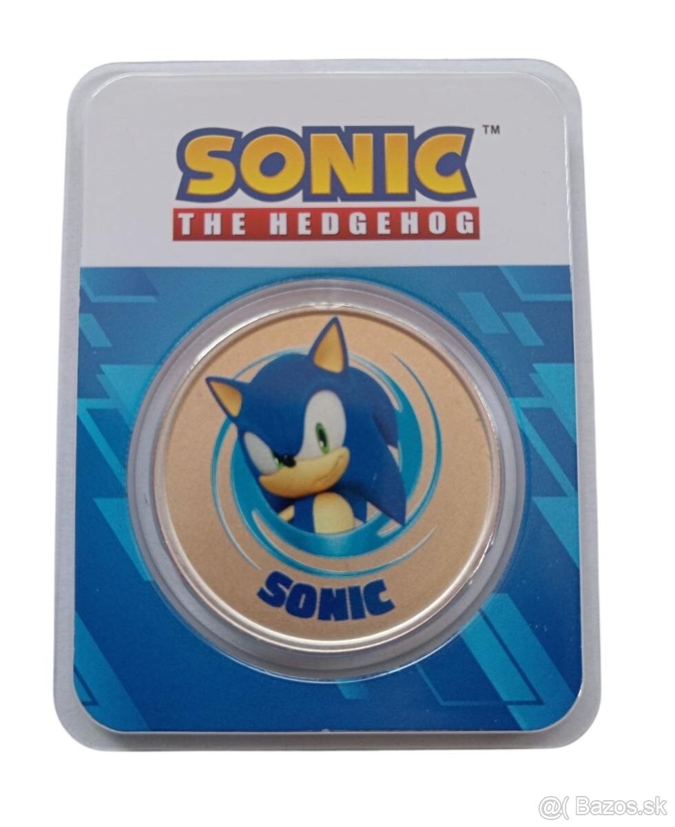 Stříbrná mince 1 OZ Sonic Hedgehog