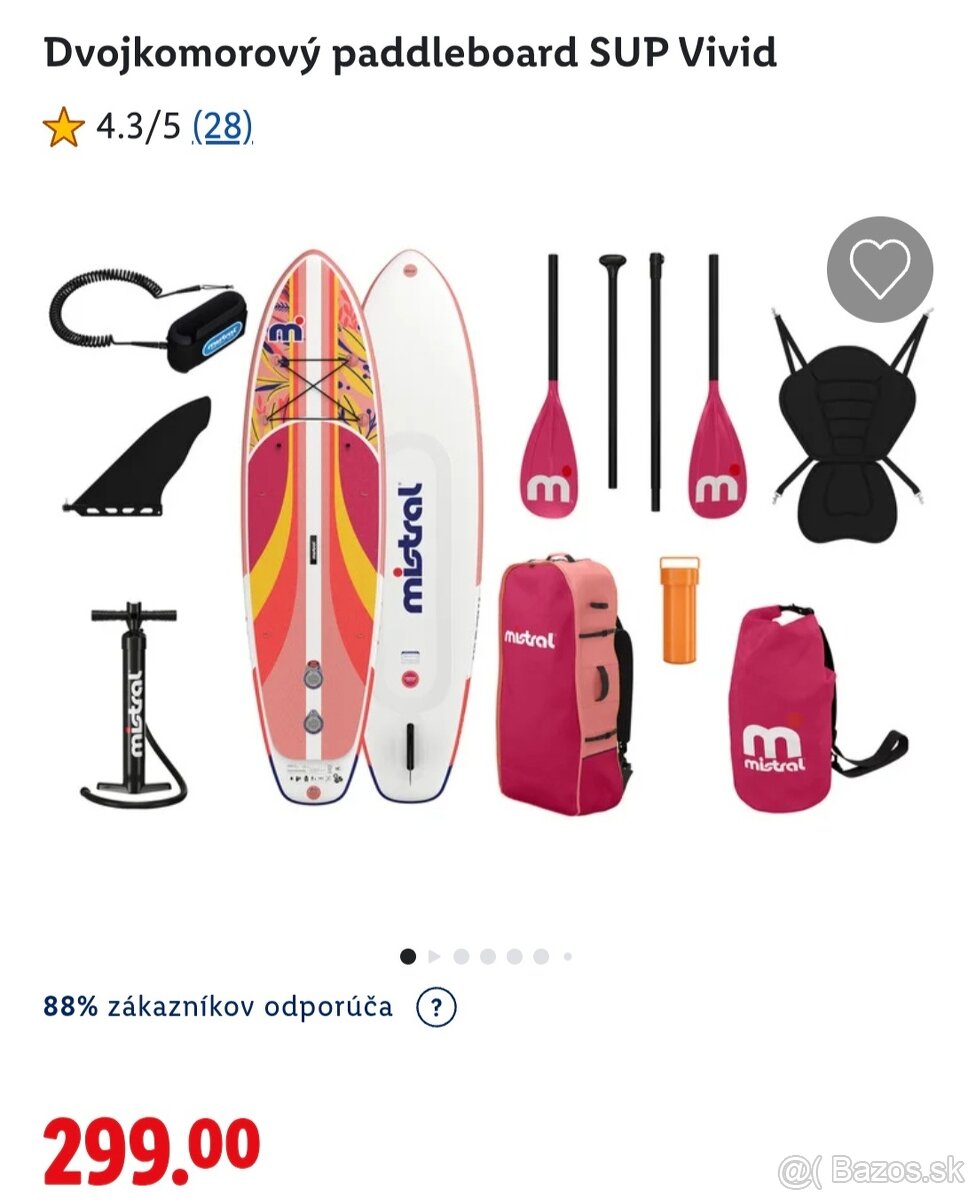 Dvojkomorový paddleboard