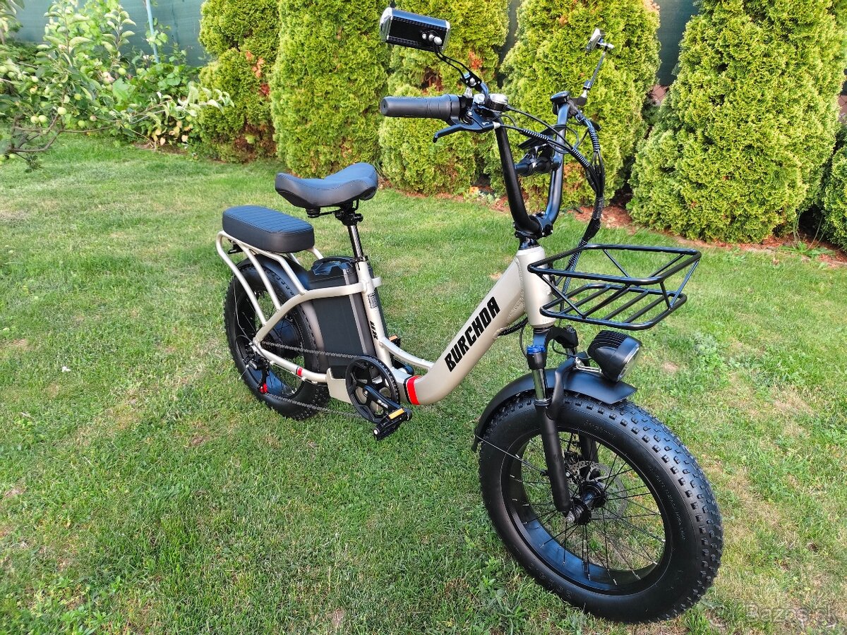 Výkonný ebike Burchda 1000W,31.5Ah 1512Wh,45km/h,200km