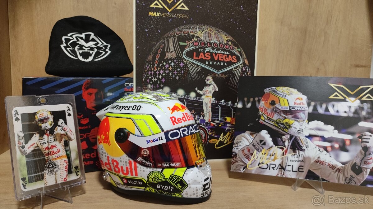 Max Verstappen - helma + plagat + karticka + podpis karta